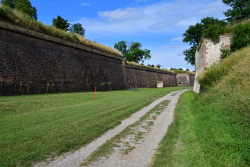 Neuf Brisach, France - july 23 2016 : fortification in summer