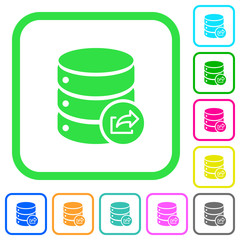 Wall Mural - Export database vivid colored flat icons