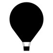 Hot air balloon icon, minimal flat style symbol