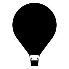 hot air balloon icon, minimal flat style symbol