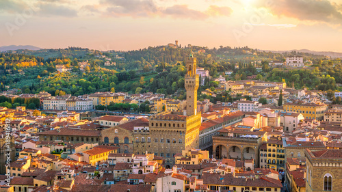 Obraz na płótnie Widok Florencja linia horyzontu od odgórnego widoku