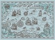 © samiramay - Old map of the Caribbean Sea with pirate ships, treasure islands, fantasy creatures. Pirate adventures, treasure hunt and old transportation concept. Hand drawn vector illustration, vintage background