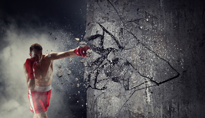 Poster - Strong enough to challenge it. Mixed media