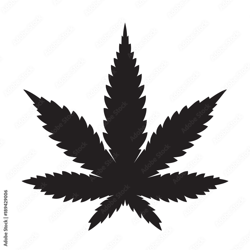 Weed Marijuana cannabis leaf vector icon logo illustration Stock Vector ...