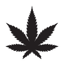 Weed Marijuana Cannabis Leaf Vector Icon Logo Illustration