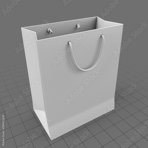 Shopping Bag With Handles Buy This Stock 3d Asset And Explore
