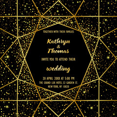 Wall Mural - Wedding Luxury Invitation Card