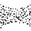 © OLENA - Monochrome Bear Footprints in Black and White. Prints of Paws with Big Claws for Petshop Design or for Goods for Pets. Simple Pattern for Print, Logo or Poster. Vector Confetti Background.