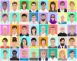 Many portraits of people, vector illustration