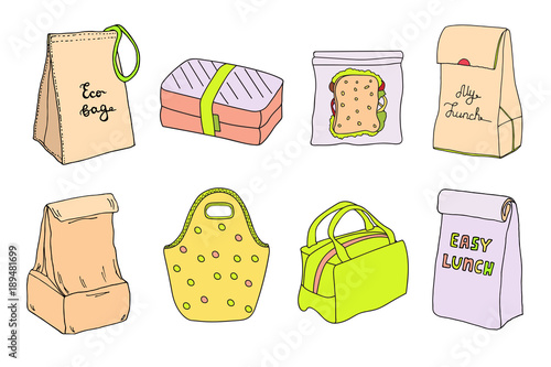 Lunch Boxes And Lunch Bags Set Eco Bag Sandwich Box Easy Lunch