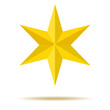 Star. Yellow. Ornaments. Six-pointed. For your design.