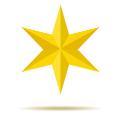 star. yellow. ornaments. six-pointed. for your design.