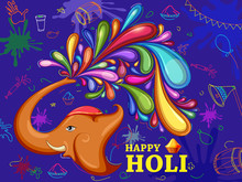 India Festival Of Color Happy Holi Background