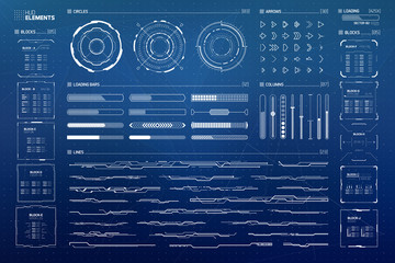 Sci-Fi Futuristic Hud Elements Set