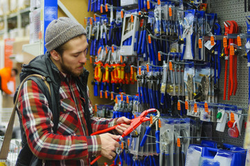 Man in a hardware store