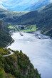 © terex - view to Geiranger fjord with cruise ship