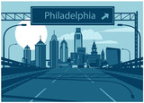 Fototapeta Miasto - Philadelphia skyline