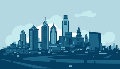 Fototapete - Philadelphia skyline
