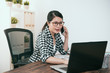 © PR Image Factory - beauty girl office worker using mobile smartphone
