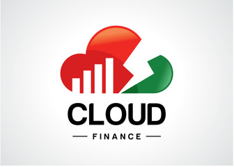 Poster - Cloud Finance Logo Template Design Vector, Emblem, Design Concept, Creative Symbol, Icon