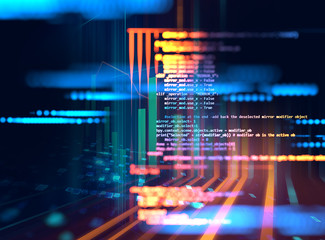 Programming code abstract technology background of software developer and  Computer script