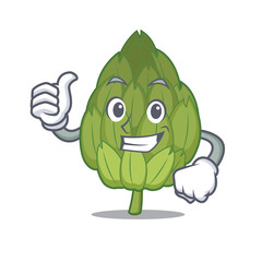 Poster - Thumbs up artichoke character cartoon style