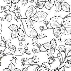 Poster - strawberry seamless pattern