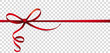 Card Red Thin Ribbon Bow Header Transparent