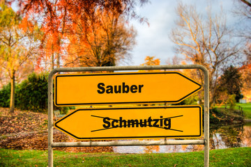 Poster - Schild 286 - Sauber