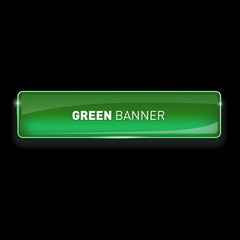 Wall Mural - vector illustration of realistic glass colored banner on black background for your design.