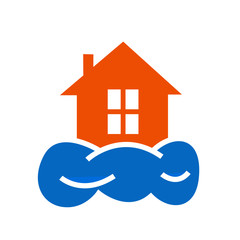 Sticker - home cloud logo