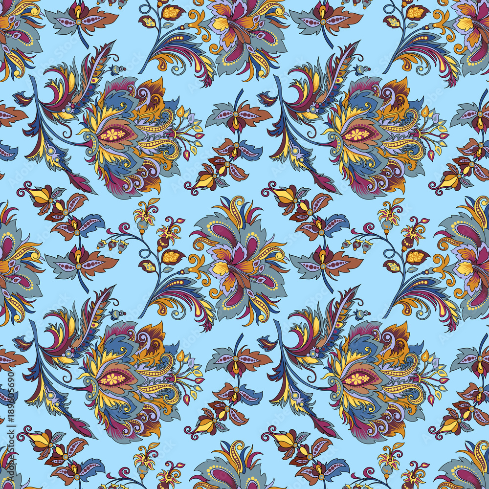 Fotografia seamless  ornament with  decorative flowers