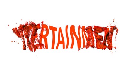 Wall Mural - entertainment. vivid animation of words on an isolated background