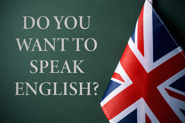 Wall Mural - question do you want to speak English?