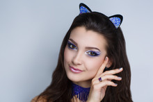 Woman Cat Ears Beauty