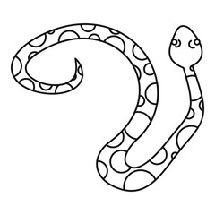 Wall Mural - Spotted snake icon, outline style