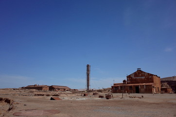 Wall Mural - The abandoned Humberstone saltpeter works. This abandoned nitrate town was extremely important for the early economy of Chile.