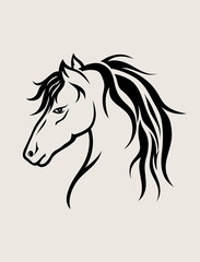 Wall Mural - Horse Face, art vector design