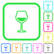 © botond1977 - Glass of wine vivid colored flat icons
