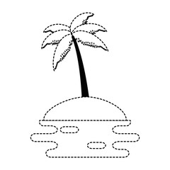 Wall Mural - beach with palms scene