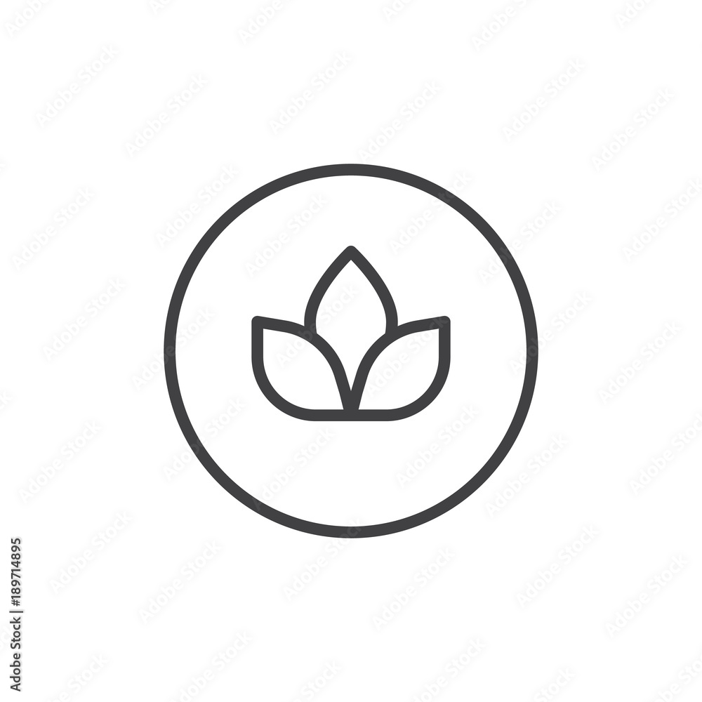 Organic, bio food line icon, outline vector sign, linear style ...