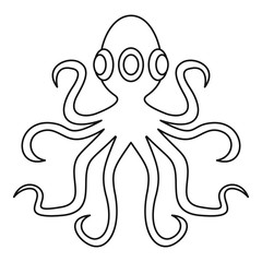 Wall Mural - Octopus, icon outline