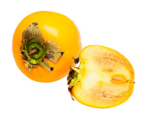 Fresh persimmon isolated