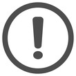 © Vector DSGNR - Exclamation mark (point) in circle. Vector icon.