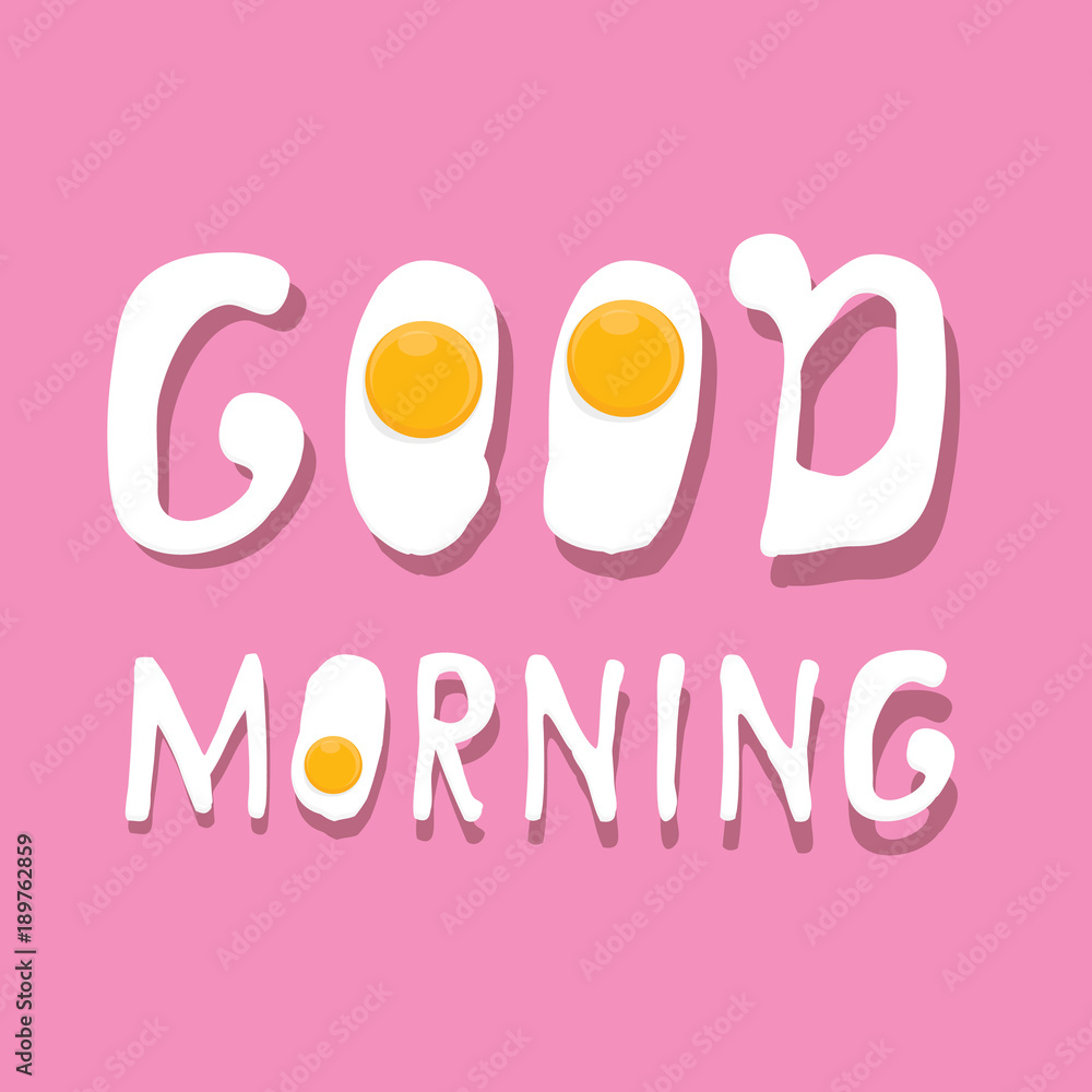 Fried Egg vector illustration. good morning concept. breakfast fried ...