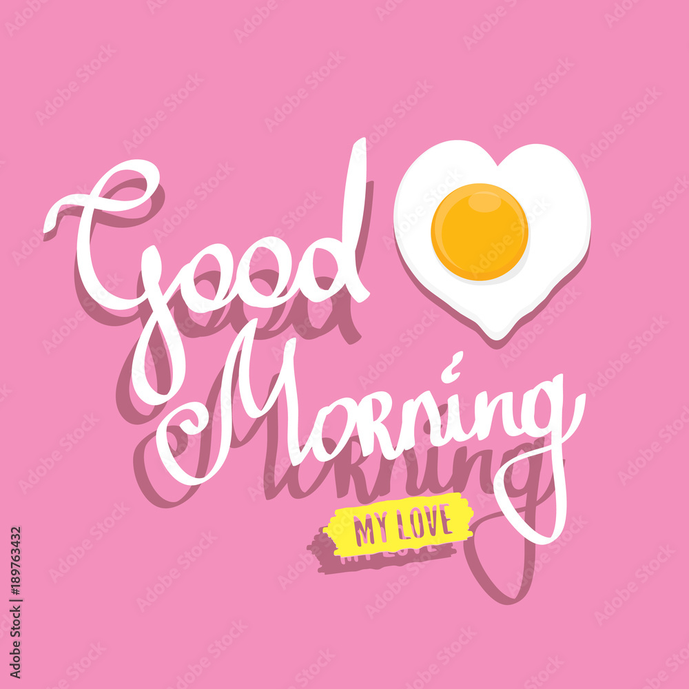 Fried Egg vector illustration. good morning concept. breakfast fried ...