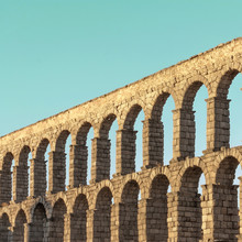 Photo Of Ancient Roman Aqueduct In Segovia, Spain
