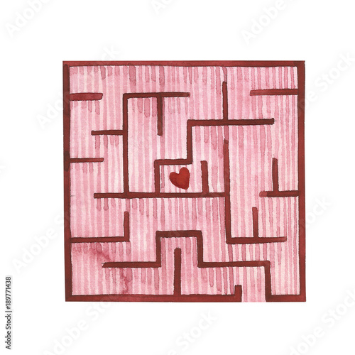 Download Love Labyrinth Pink Watercolor Set Of Elements For Valentine S For Android Wallpaper Love Labyrinth Pink Watercolor Set Of Elements For Valentine S Desktop Wallpaper Free