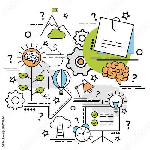 Flat Colorful Design Concept For Idea Infographic Idea Of Making