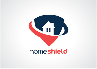 Poster - Home Shield Logo Template Design Vector, Emblem, Design Concept, Creative Symbol, Icon